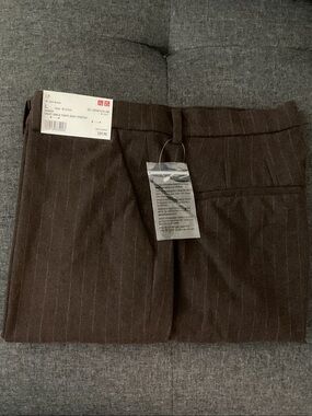 Uniqlo Women's Brown Pinstripe Pants